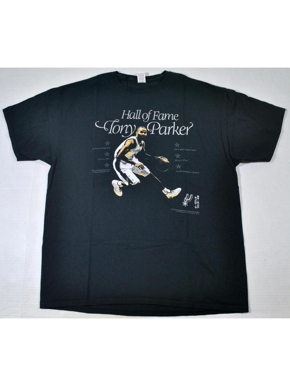 San Antonio Spurs Tony Parker Hall of Fame NBA Basketball Shirt Size X-Large